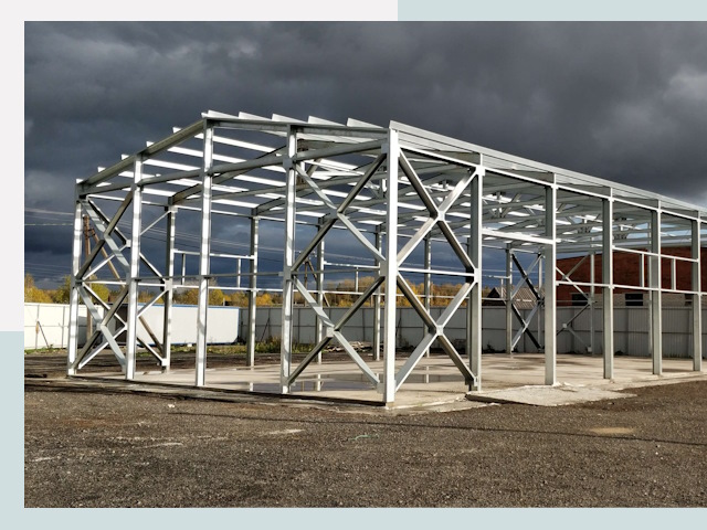 Двускатные ангары в Геленджик от 624 руб. за квадрат